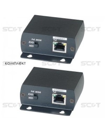 IP01P. Удлинитель Ethernet с PoE. SC&T в Евпатории