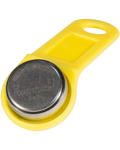 DS 1990А-F5 (желтый). Ключ электронный Touch Memory с держателем. SLINEX в Евпатории