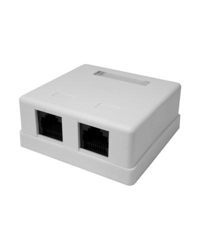 Розетка настенная RJ-45, 8P8C, Cat.5e, 2 порта UTP (10-0309): Компьютерная розетка в Евпатории