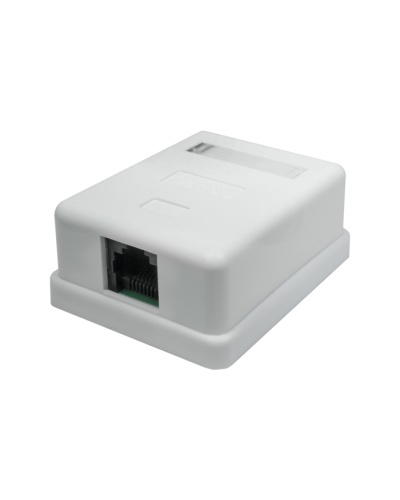 Розетка настенная RJ-45, 8P8C, Cat.5e, 1 порт UTP (10-0307): Компьютерная розетка в Евпатории