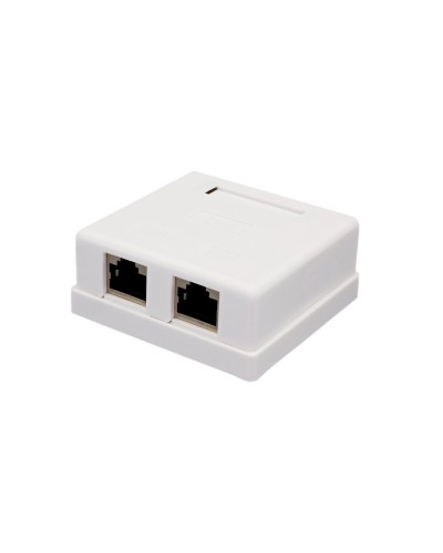Розетка настенная RJ-45, 8P8C, Cat.6, 2 порта FTP (10-0353): Компьютерная розетка в Евпатории