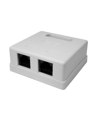 Розетка настенная RJ-45, 8P8C, Cat.6, 2 порта UTP (10-0310): Компьютерная розетка в Евпатории