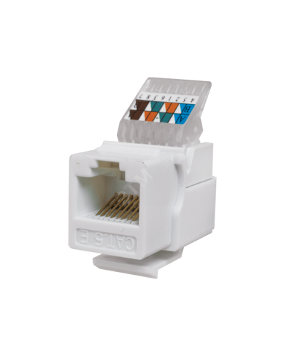 Модуль-вставка Keystone Кат5е, без.инстр.зад, белый UTP (10-0312): Вставка Keystone Jack RJ-45 в Евпатории
