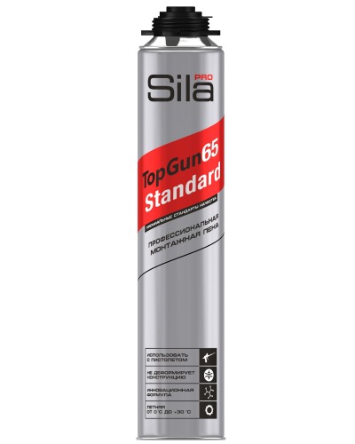 Пена монтажная Sila Pro TopGun 65 STANDARD, 850 мл. Пена монтажная профессиональная. Sila в Евпатории