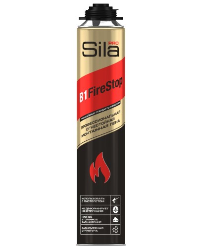 Пена огнестойкая Sila Pro B1 Firestop, 750 мл: Пена монтажная профессиональная в Евпатории