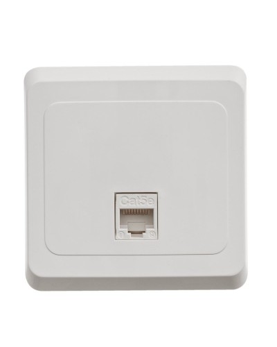 Этюд розетка RJ45, кат. 5Е, 1-местная, в сборе, скрытой установки, белый (KOMC-001B). Розетка компьютерная. Systeme Electric в Евпатории