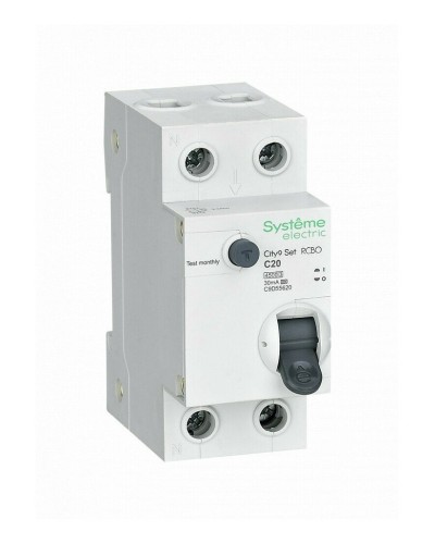 City9 Set 1P+N С 20А 4.5kA 30мА A 230В (C9D55620). Автоматический выключатель дифференциального тока. Systeme Electric в Евпатории