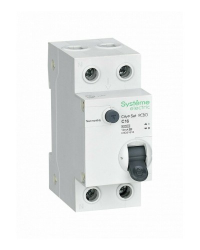 City9 Set 1P+N С 16А 4.5kA 10мА A 230В (C9D51616). Автоматический выключатель дифференциального тока. Systeme Electric в Евпатории