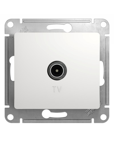 Glossa розетка TV антенна коннектор, 1-местная, скрытой установки, механизм, белый (GSL000193). Розетка TV антенна. Systeme Electric в Евпатории