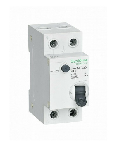 City9 Set 1P+N С 20А 4.5kA 10мА A 230В (C9D51620). Автоматический выключатель дифференциального тока. Systeme Electric в Евпатории