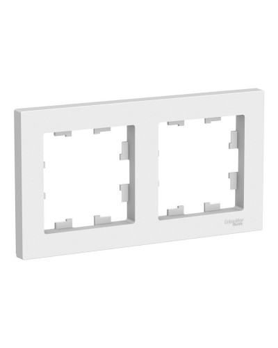 AtlasDesign рамка 2-местная универсальная, белый (ATN000102). Рамка. Systeme Electric в Евпатории
