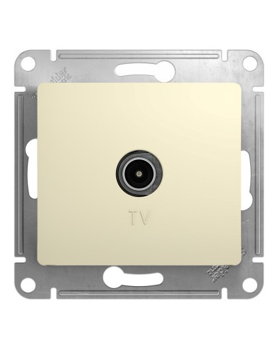 Glossa розетка TV антенна коннектор, 1-местная, скрытой установки, механизм, бежевый (GSL000293). Розетка TV антенна. Systeme Electric в Евпатории