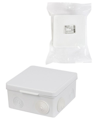 Коробка ОП 100х100х55мм, крышка, IP54, 8вх. (SQ1401-0513). Распаячная коробка. TDM ЕLECTRIC в Евпатории