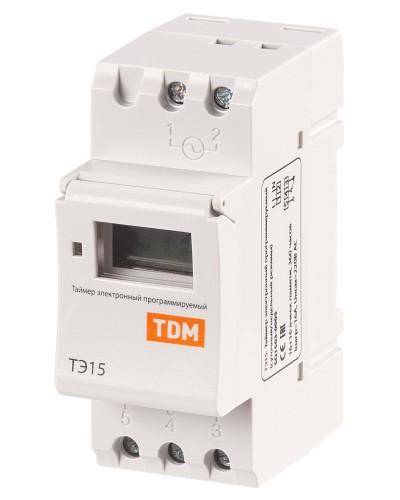 ТЭ15-1мин/7дн-16on/off-16А-DIN TDM (SQ1503-0005). Таймер электронный. TDM ЕLECTRIC в Евпатории