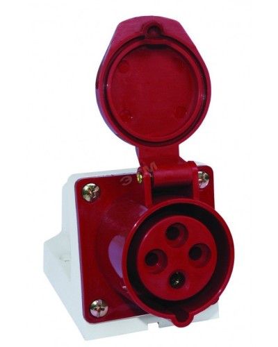 Розетка 114 стационарная 3Р+РЕ 16А 380В IP44 (SQ0602-0002). Розетка. TDM ЕLECTRIC в Евпатории