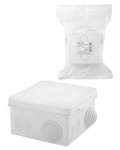 Коробка ОП 80х80х50мм, крышка, IP54, 7вх., белая (SQ1401-0922). Распаячная коробка. TDM ЕLECTRIC в Евпатории