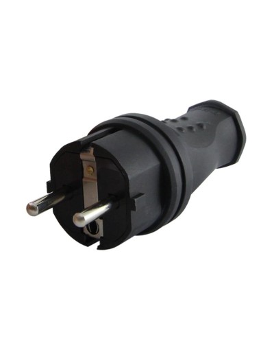 Вилка прямая 2Р+РЕ 16А 250В IP44 (SQ0612-0031). Вилка прямая каучук. TDM ЕLECTRIC в Евпатории