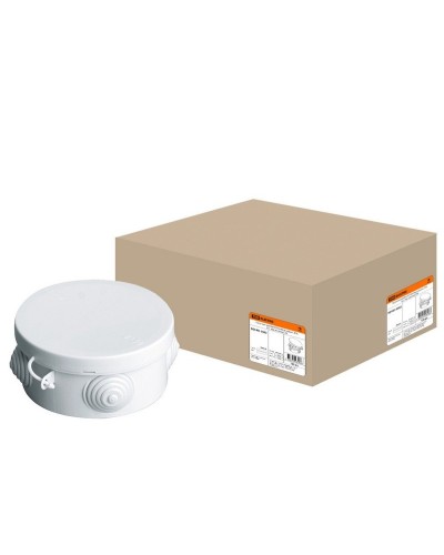 Коробка ОП D85х40мм, крышка, IP54, 4вх. (SQ1401-0502). Распаячная коробка. TDM ЕLECTRIC в Евпатории
