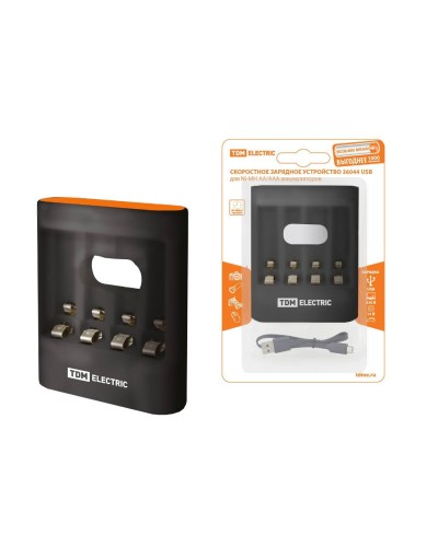 Зарядное устройство 36044 (3600mA 4слота АА/ААА 4 кан.USB) (SQ1702-0100). Зарядное устройство. TDM ЕLECTRIC в Евпатории