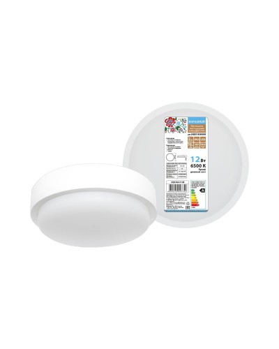 ДПП 3901 12Вт 6500К IP65 белый круг (SQ0366-0140). Светодиодный светильник LED. TDM ЕLECTRIC в Евпатории