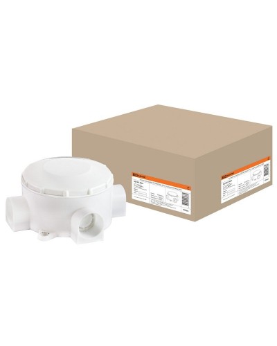 Распаячная коробка ОП D80х35мм, IP42, 3-х рожковая, белая TDM (SQ1401-4004). Распаячная коробка ОП. TDM ЕLECTRIC в Евпатории