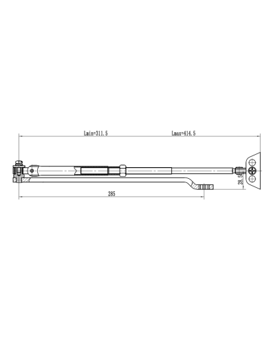 Рычаг-503 LONG. Рычаг удлиненный для доводчиков. VIZIT в Евпатории