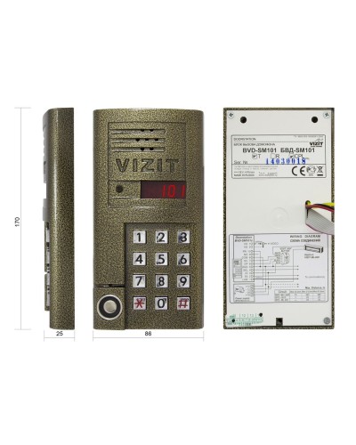 БВД-SM101TCPL. Вызывная панель цветная. VIZIT в Евпатории
