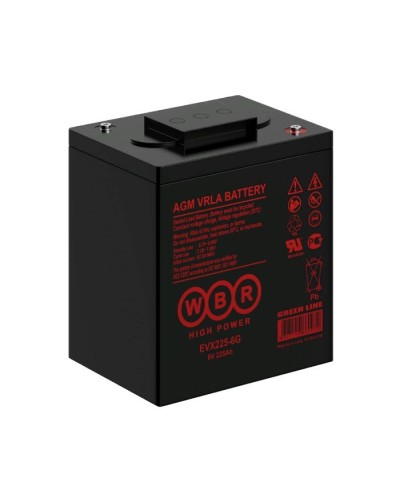 WBR EVX225-6G. Аккумулятор герметичный свинцово-кислотный. WBR в Евпатории