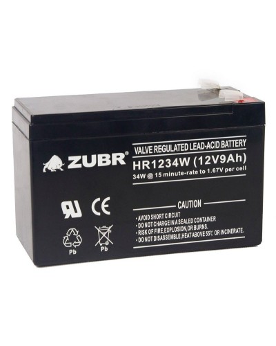 ZUBR HR 1234W (12V, 9Ah). Аккумулятор герметичный свинцово-кислотный. ZUBR в Евпатории