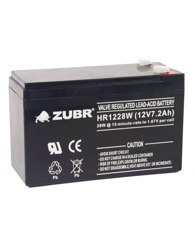 ZUBR HR 1228W (12V, 7,2Ah). Аккумулятор герметичный свинцово-кислотный. ZUBR в Евпатории