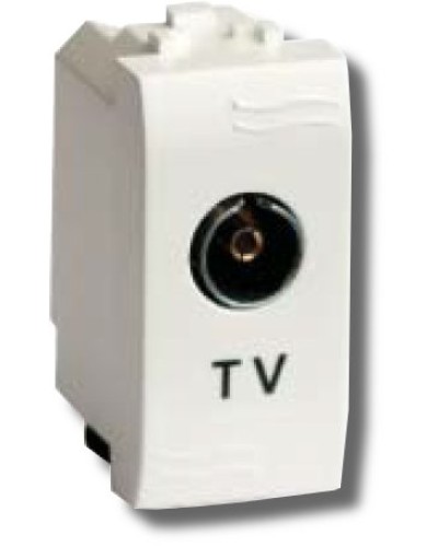 Розетка TV универсальная Brava 1 модуль белая (76721B): Розетка TV в Евпатории