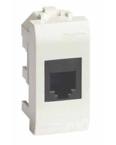 Розетка RJ-45 Brava 1 модуль слоновая кость (75654S): Розетка компьютерная с одним разъёмом в Евпатории