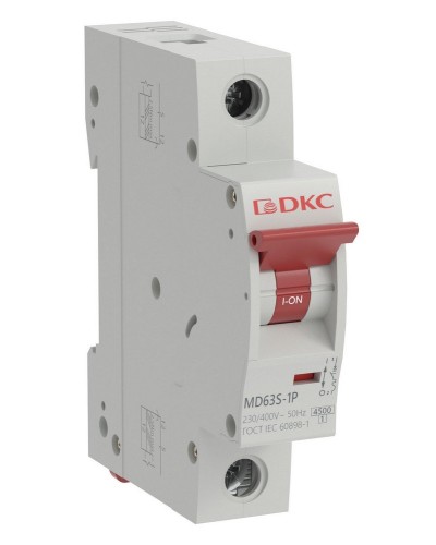 YON max MD63S 1P 25А 4,5кА C (MD63S-1PC25). Автоматический выключатель. ДКС в Евпатории