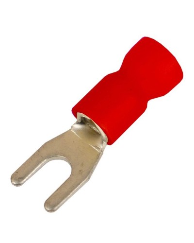 Наконечник вилочный НВИ 0,25-1,5 М4 (D4,3мм) (100 шт) (2A14P-EE-PVC). Наконечник вилочный с изолированным фланцем ПВХ. ДКС в Евпатории