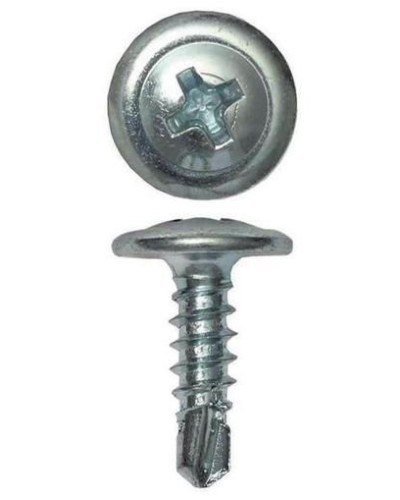 Саморез с пресс-шайбой 4.2х19 со сверлом (200 шт) (CM274019). Саморез с пресс-шайбой. ДКС в Евпатории