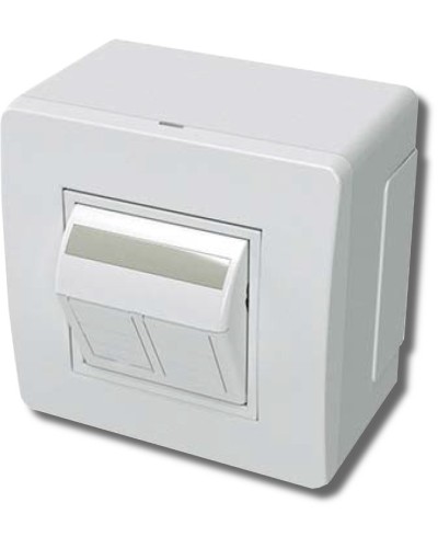 Коробка в сборе с 2 розетками RJ45, кат.5е, белая (10656): Коробка в сборе в Евпатории