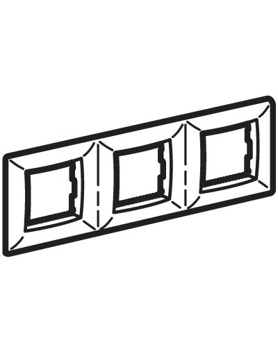 Рамка на 2+2+2 модуля (трехместная), белая (75013W): Рамка трехместная, Brava в Евпатории