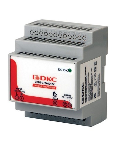 Источник питания однофазный, 72Вт, 3А, 24В (XCSD1072W024VAA). Источник питания  MODULAR POWER однофазный. ДКС в Евпатории