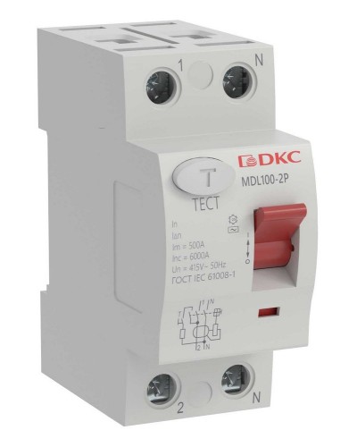 YON MAX MDL100 ВДТ, 2P, 30mA, 40A, АС (MDL100-2P2-40-AC). Автоматический выключатель дифференциальный (УЗО). ДКС в Евпатории