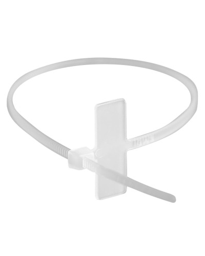 Хомут 2,5x110 белый (100шт) (252110SR-M): Хомут маркировочный, горизонтальная табличка под замком 20x9 в Евпатории