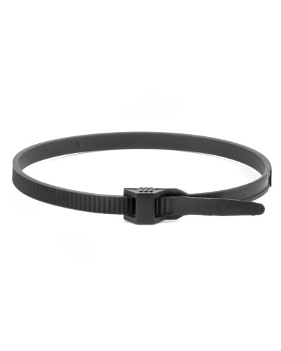 Хомут 9х300 P6.6 черный (100шт) (26502SR). Хомут с плоским замком. ДКС в Евпатории