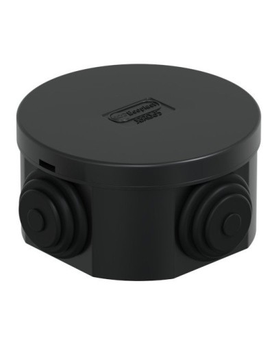 Коробка JBR065 D=65х35, 4 вых., IP44, черная (44004BL-1). Коробка монтажная. Экопласт в Евпатории