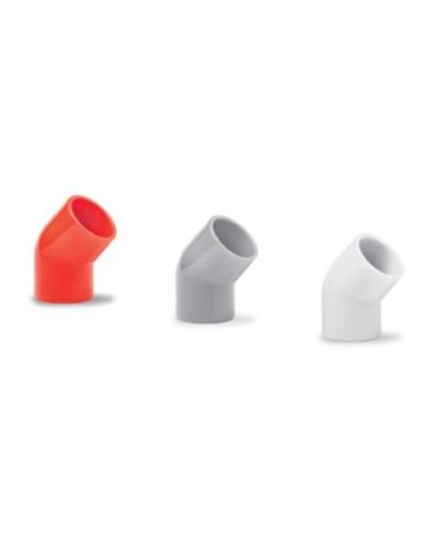 Ecoplast поворот 45гр., для аспирационной системы D25, АБС, красный (10 шт) (49225-10). Поворот для аспирационной системы. Экопласт в Евпатории