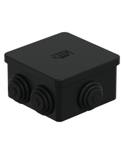 Коробка JBS070 70х70х40, 6 вых., IP44, черная (44056BL-1). Коробка монтажная. Экопласт в Евпатории