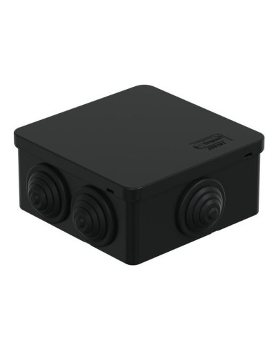 Коробка JBS101 100х100х55, 6 вых., IP55, черная (44037BL-1). Коробка монтажная. Экопласт в Евпатории