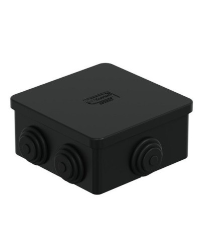 Коробка JBS080 85х85х40, 6 вых, IP44, черная (44006BL-1). Коробка монтажная. Экопласт в Евпатории
