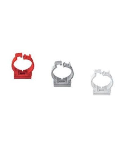 Ecoplast держатель с защелкой для труб D25, АБС, красный (50 шт) (49625-50). Держатель с защелкой для аспирационной системы. Экопласт в Евпатории
