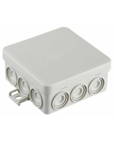 Коробка JBL085 85х85х38, 12 вых., 6P (0,15-4мм²) серая (43655HF-GR). Коробка монтажная, огнестойкая, без галогена. Экопласт в Евпатории