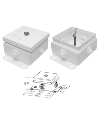 КМ IP55-1010 (без DIN рейки). Коробка монтажная электротехническая. Гефест в Евпатории