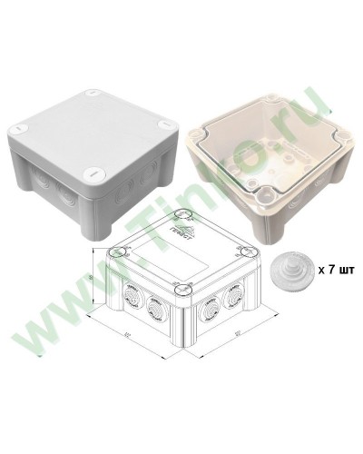 КМ-1212(П)-IP55. Коробка монтажная. Гефест в Евпатории